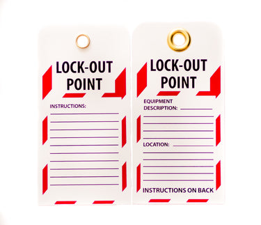 Lockout Tag, 10/PK, LOCK-OUT POINT, 6
